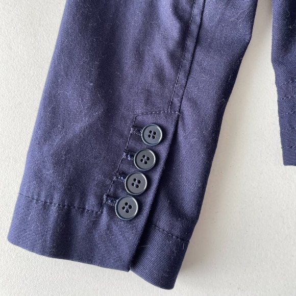 Talbots Button Down Navy Blazer Jacket Size 10p - Picture 6 of 7